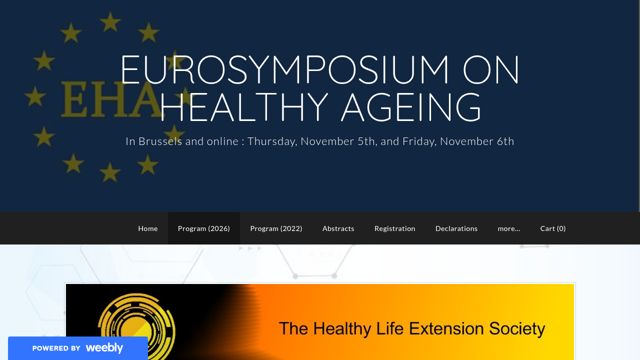 Screenshot of Eurosymposium on Healthy Ageing