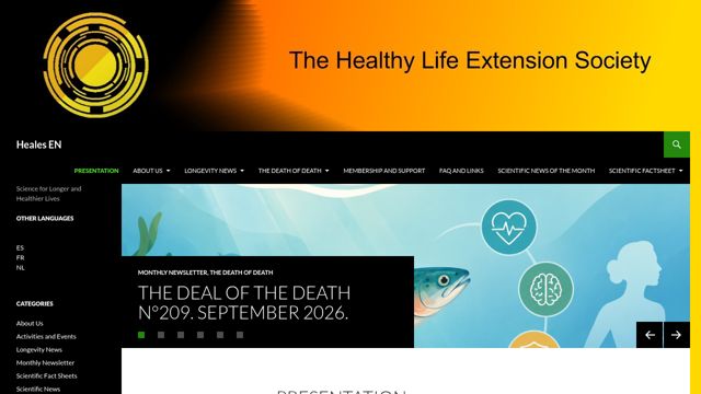 Screenshot of HEALES (Healthy Life Extension Society)