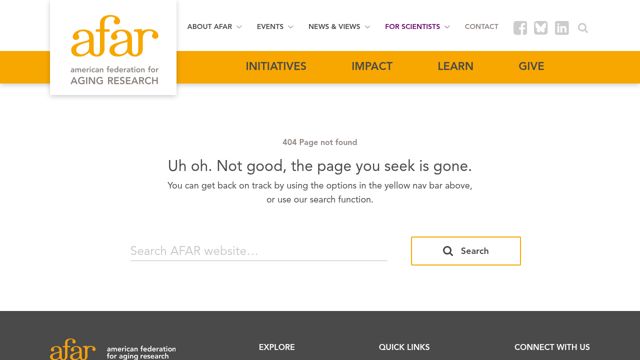 Screenshot of The TAME metformin trial (AFAR)
