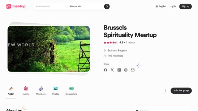 Screenshot of Brussels Spirituality Meetup