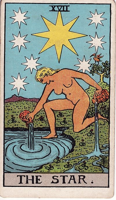 The Star card, Rider-Waite-Smith deck (1909)