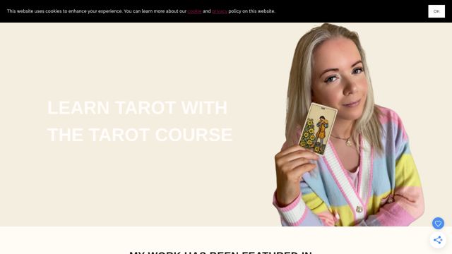 Screenshot of The Tarot Course, Lisa Boswell