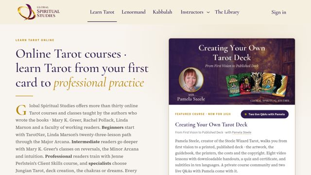 Screenshot of Global Spiritual Studies